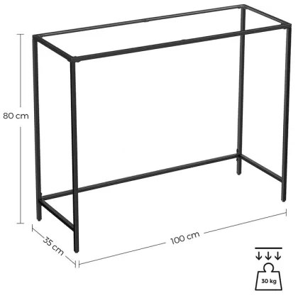 Konzolový stolík CIREL čierny