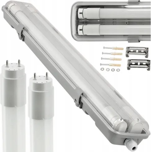 Hermetické LED svietidlo 120 cm + 2x neutrálne žiarivky