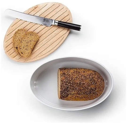 Continenta C3930 - Chlebník 13,5x30 cm biela/béžová