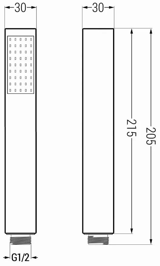 Mexen príslušenstvo - 1-bodový ručný sprchový set R-77, čierna, 785776053-70