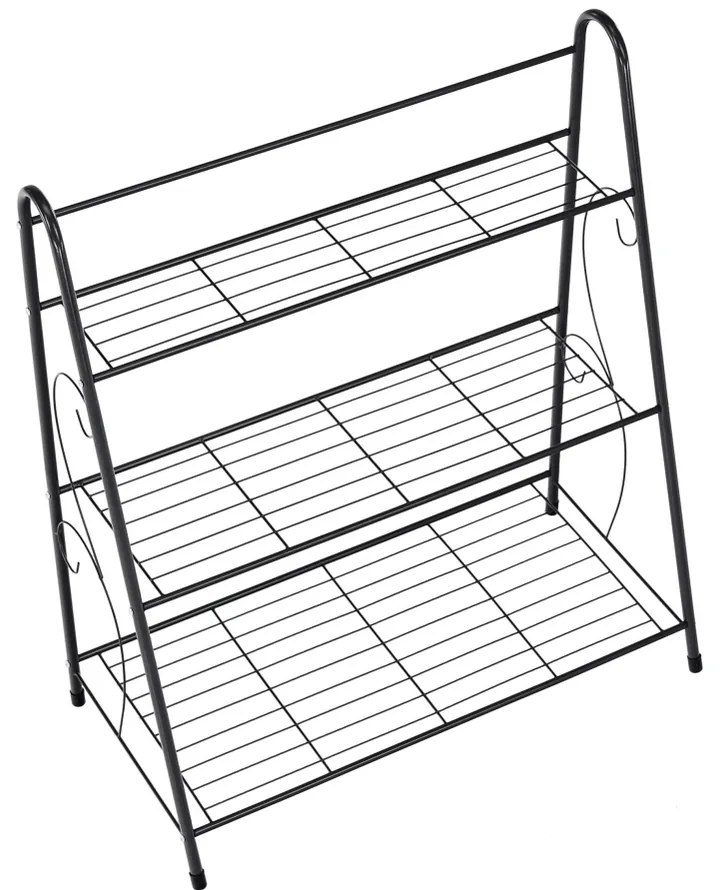 Kondela Regál, 3-policový, tmavosivá, VERUMA