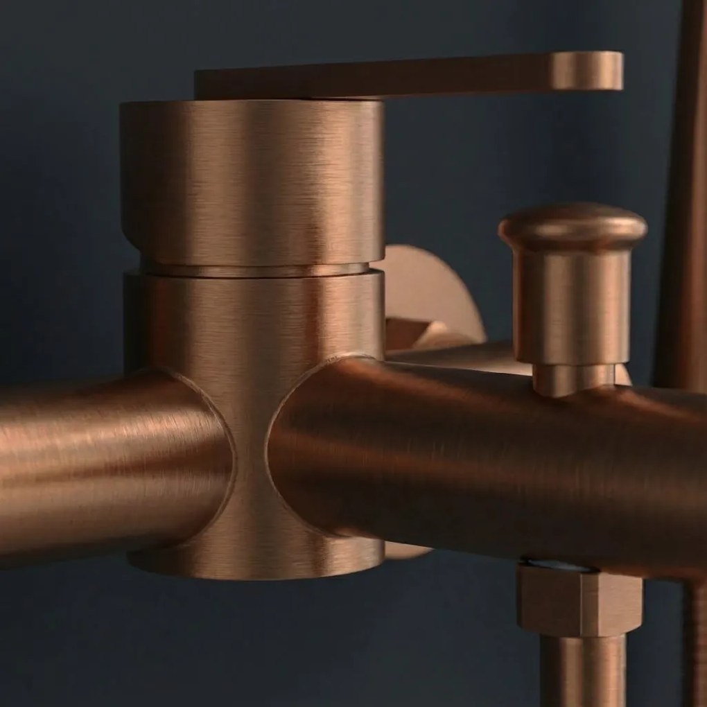 Rea Ontario, vaňová batéria s ručnou sprchovou súpravou, medená matná, REA-B0973