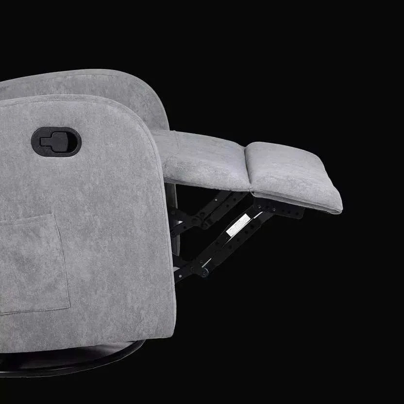 LuxuryForm DESIGN Televízne kreslo BRUNO otočné, hojdacie s polohovaním - šedé