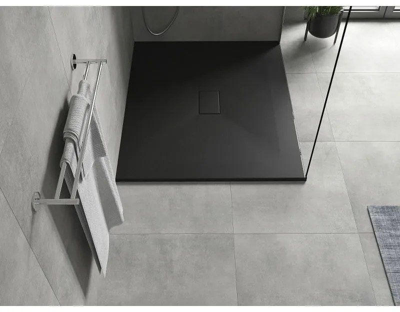 Mexen Hugo, SMC obdĺžniková sprchová vanička 140 x 100 cm, čierna matná, 42701014