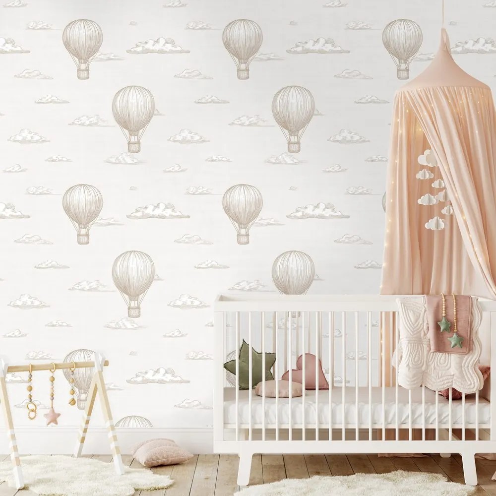 Tapeta teplovzdušné balóny v oblakoch