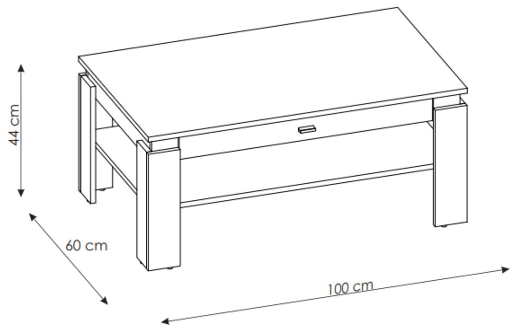 Sconto Konferenčný stolík COFFEE dub sonoma