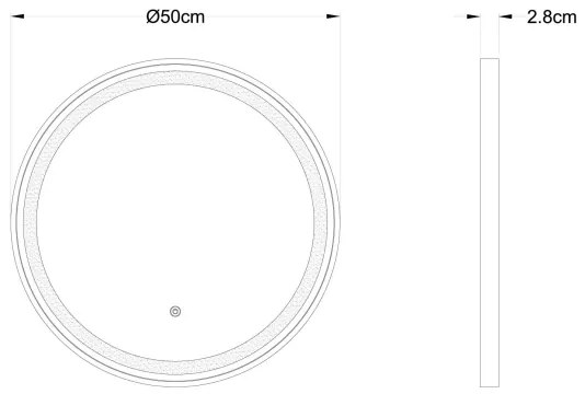 Globo 84035 - LED Stm. zrkadlo s podsvietením RIVAS LED/10W/230V pr. 50 cm