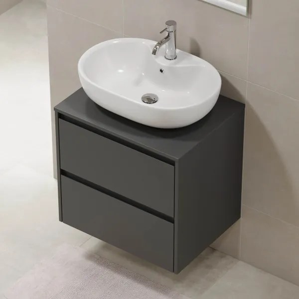Kúpeľňová skrinka TRONDHEIM pre umývadlo 60 cm, antracit