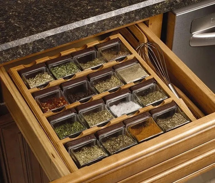 Bambusový stojan na korenie LADER hnedý