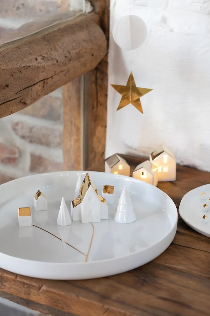 räder Porcelánová tácka Little Village Ø 40,5 cm