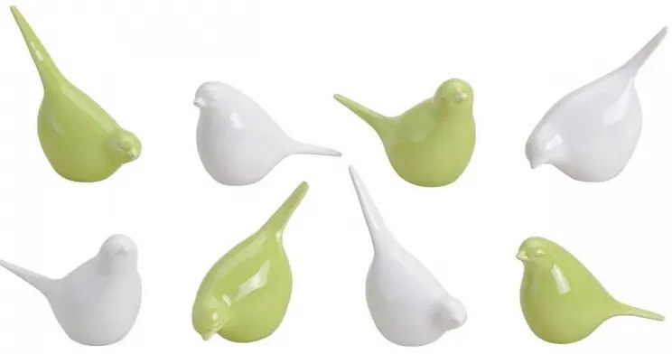 Porcelánový vtáčik BIRDETTA 9 cm - viac variantov Farba: Biela