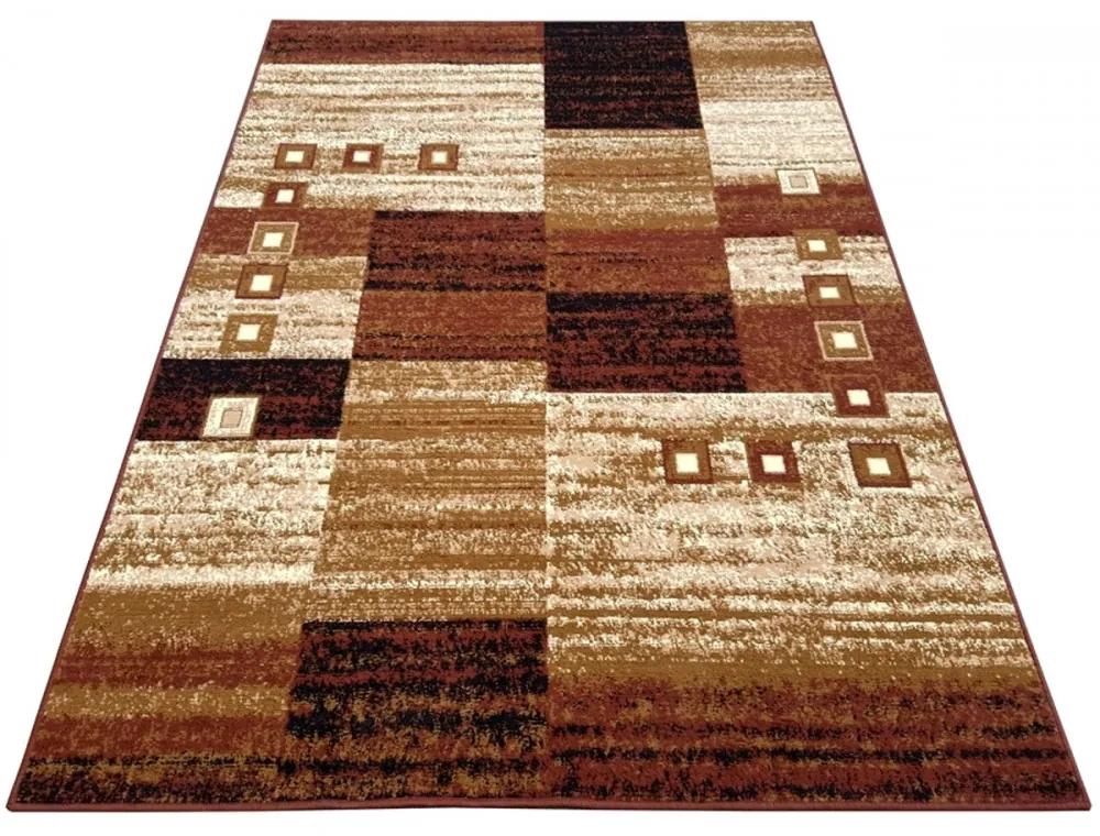 Kusový koberec PP Kocky hnedý, Velikosti 300x400cm