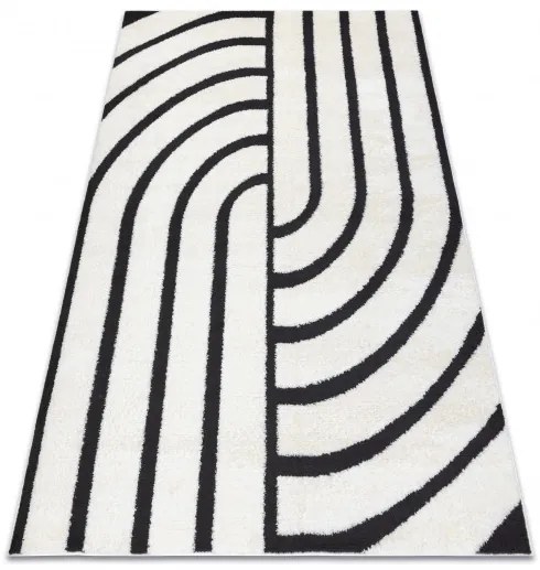 Dywany Łuszczów Kusový koberec Mode 8631 geometric cream/black - 180x270 cm