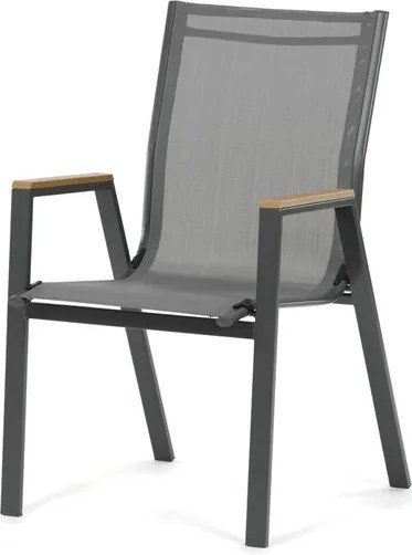 Záhradná stolička Autronic kov Šedá AZC-S1050 GREY