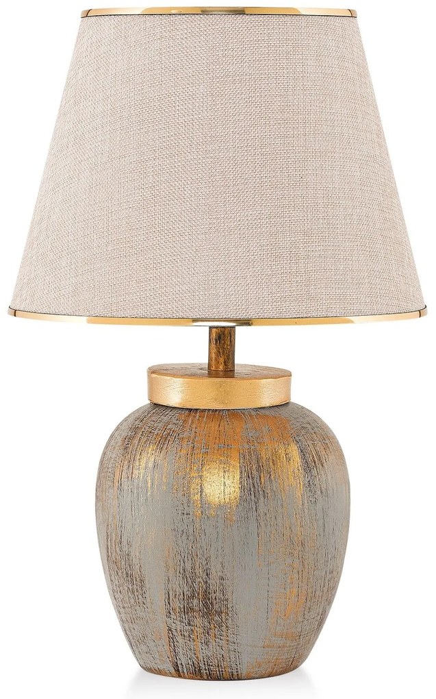 Stolná lampa Casypo krémová/zlatá