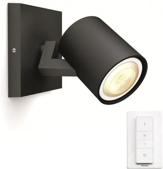LED Bodové svietidlo Philips HUE RUNNER - čierne