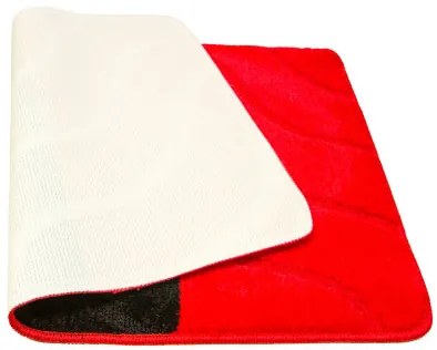 Sada kúpeľňových koberčekov FIORI červená / čierna, pruhy