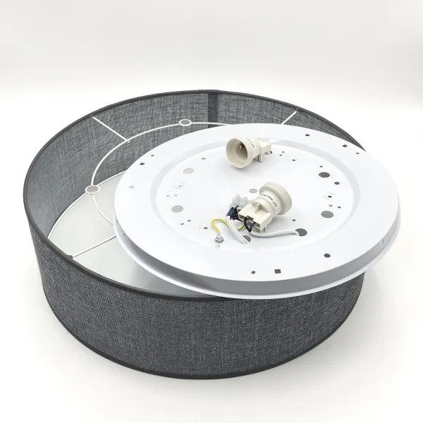 Stropné svietidlo SIRJA 2xE27/15W/230V priemer 45 cm sivé