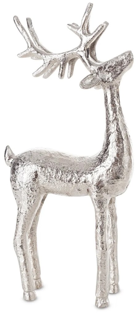 VIANOČNÁ SOŠKA DEER 39CM STRIEBORNÁ