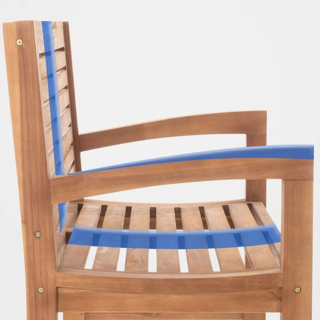 Záhradná lavica Halden Teak - drevo teak,150 cm