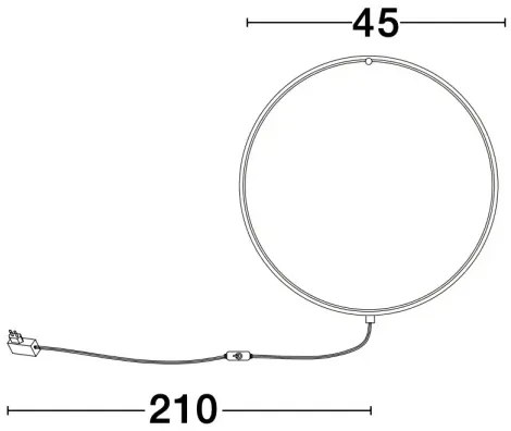 LED nástenné svietidlo Ring 18W 79 zlaté