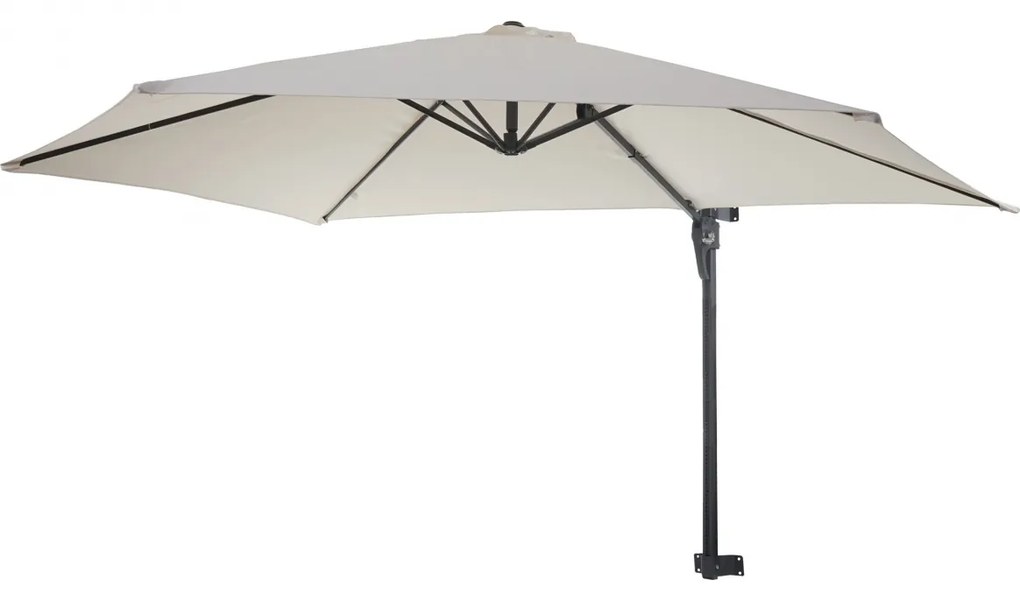 Nástenný slnečník Casoria 3 m polyester hliník/oceľ - krémová