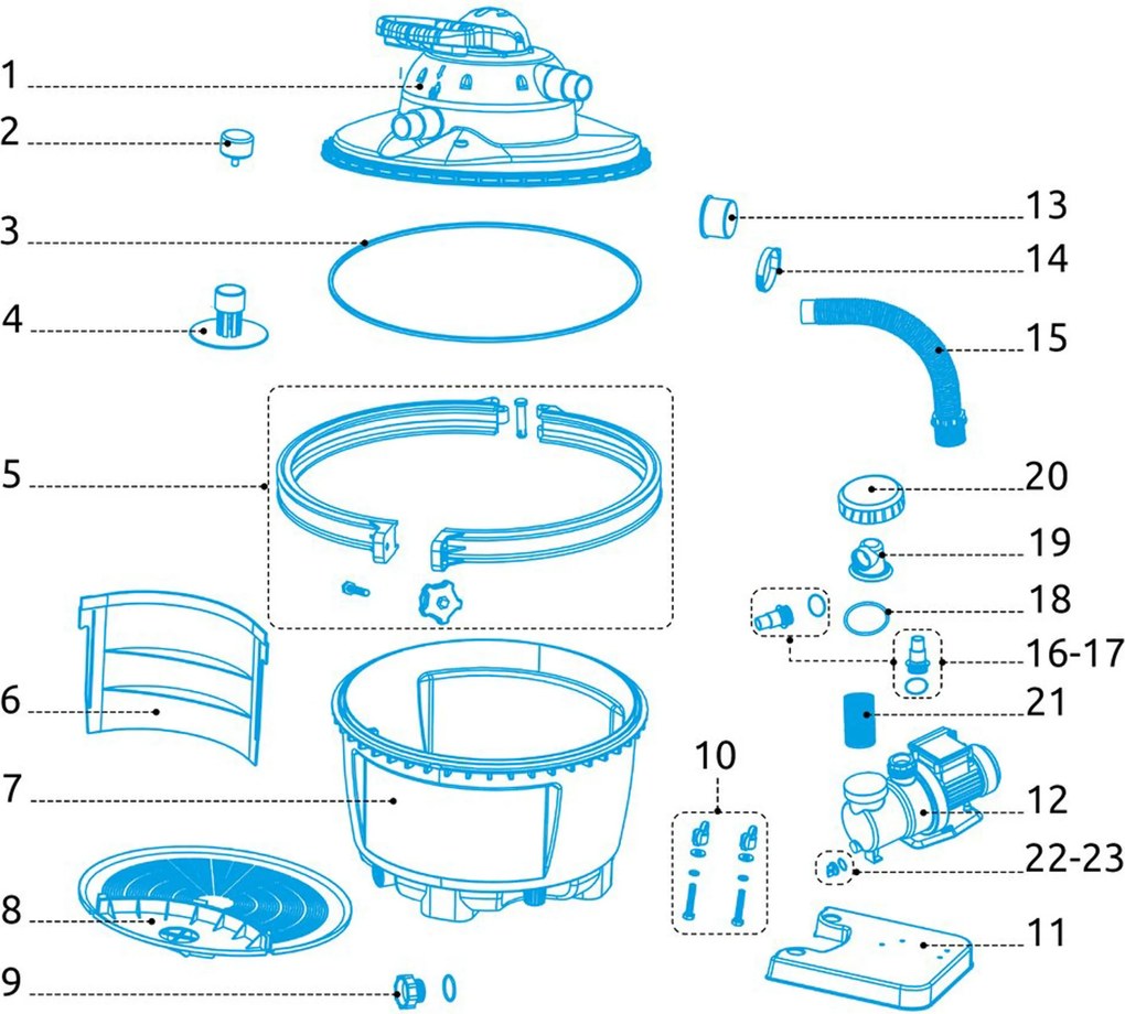 Marimex | Veko filtr. nádoby Prostar - komplet | 10604158