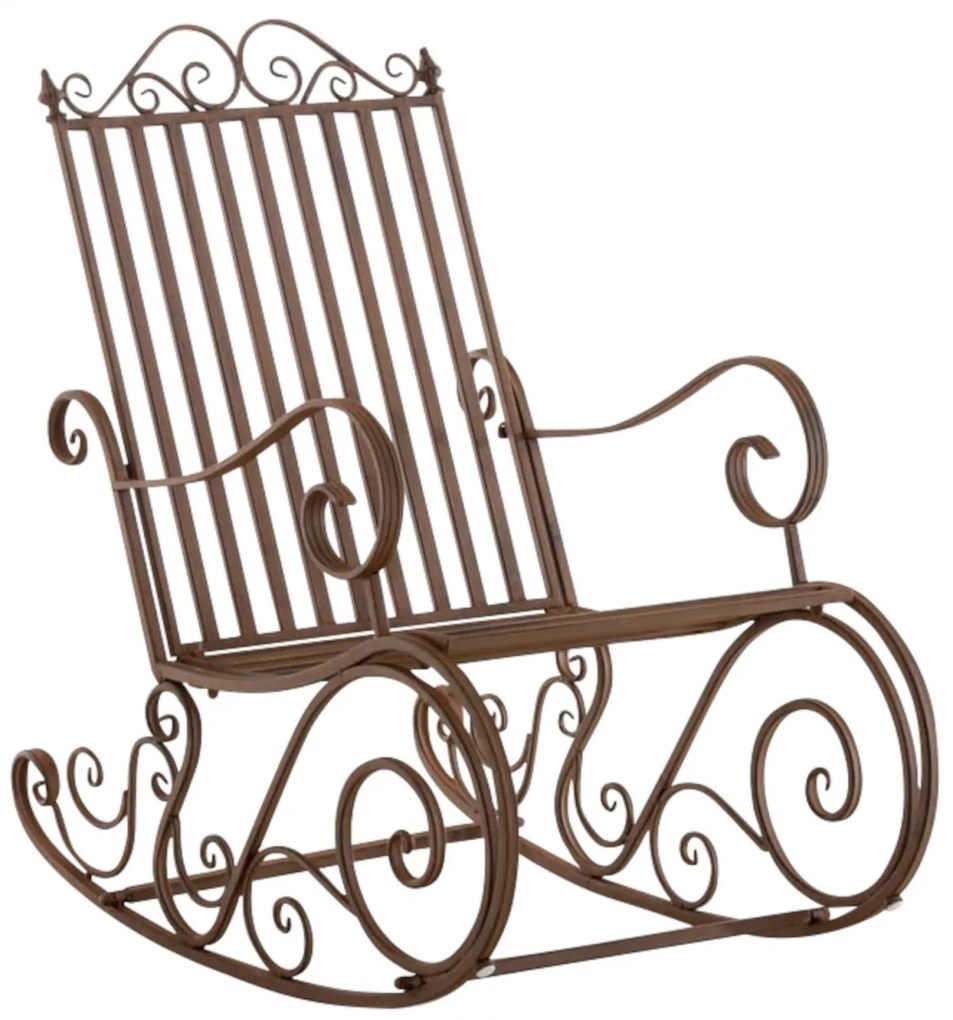 Kovové hojdacie kreslo Smile (SET 2 ks) - Hnedá antik