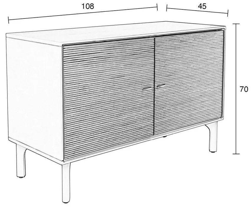 Svetlosivá komoda 108x70x45 cm Morning – Zuiver