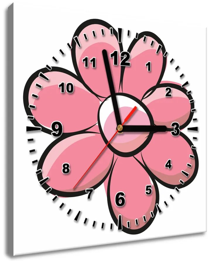 Gario Obraz s hodinami Ružový kvietok Rozmery: 40 x 40 cm