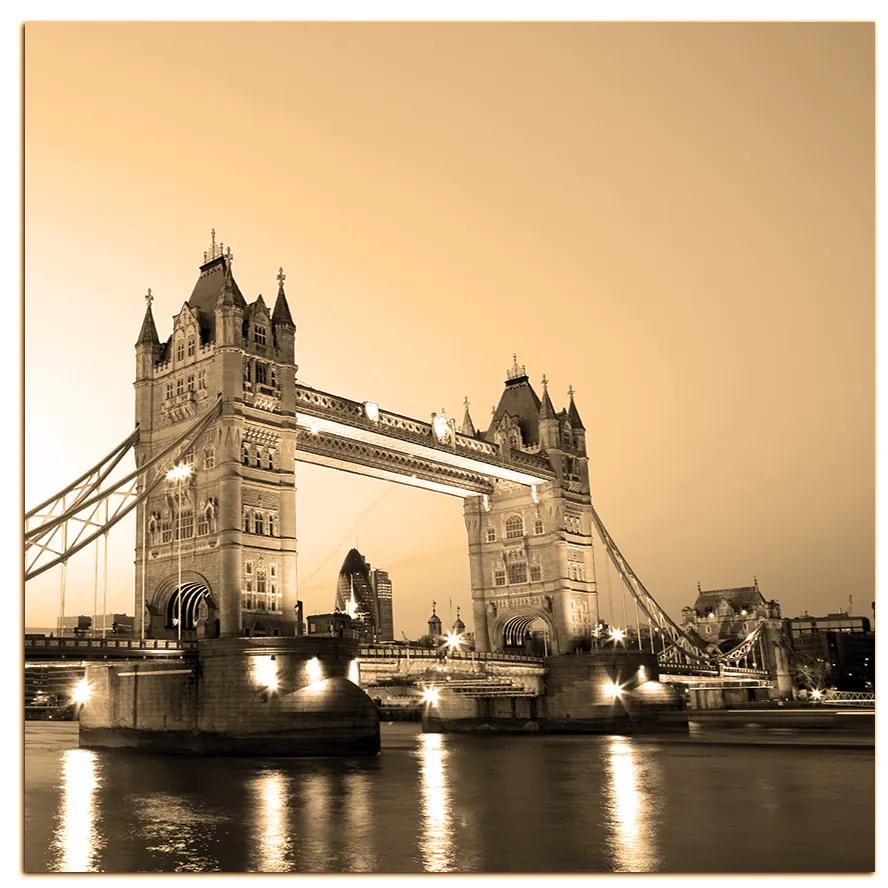 Obraz na plátne - Tower Bridge - štvorec 330FA (80x80 cm)