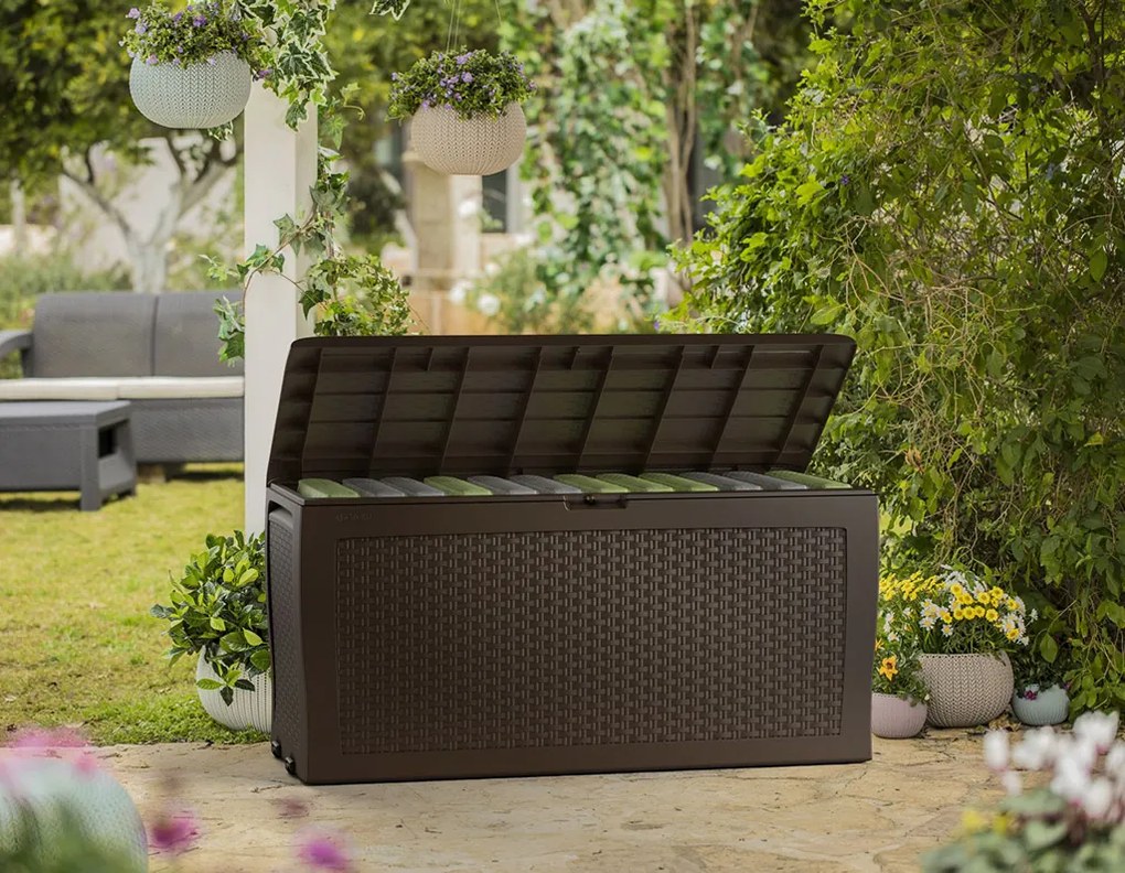KETER SAMOA RATTAN 270L Záhradný úložný box 117 x 45 x 57 cm, hnedý 17209570
