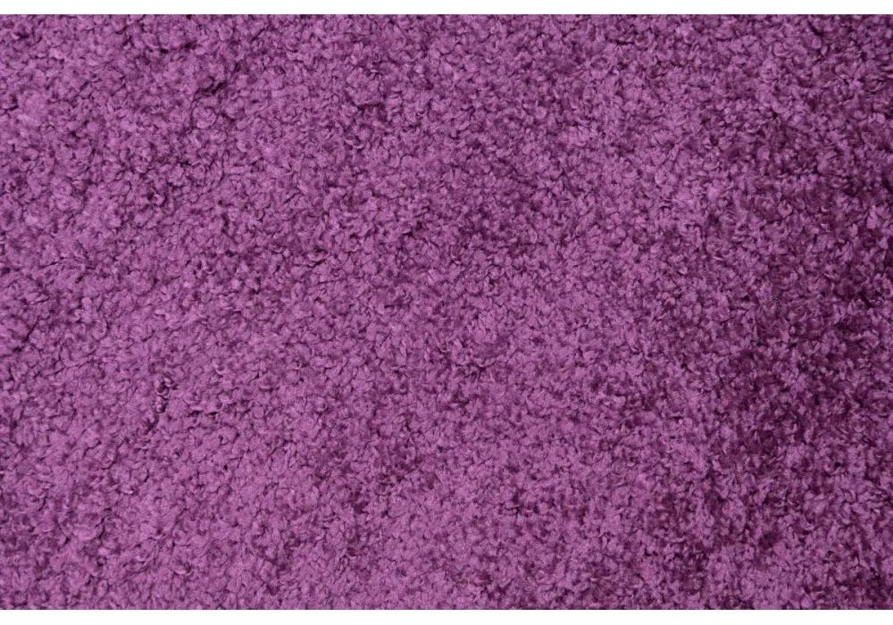 Kusový koberec Shaggy Parba orgovanový atyp 80x300cm