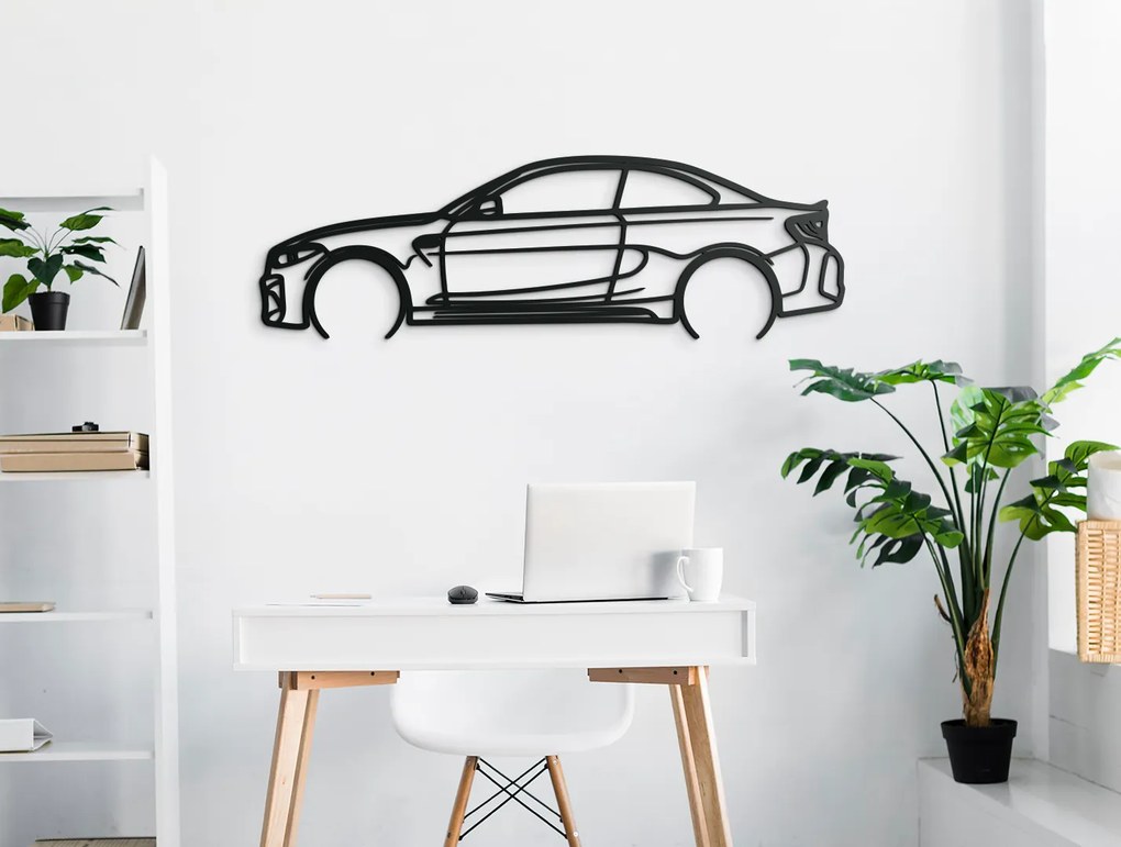 drevko Drevená nálepka na stenu BMW M2 Rozmer obrazu: 27 x 86 cm, Farba dekorácie: Čierna