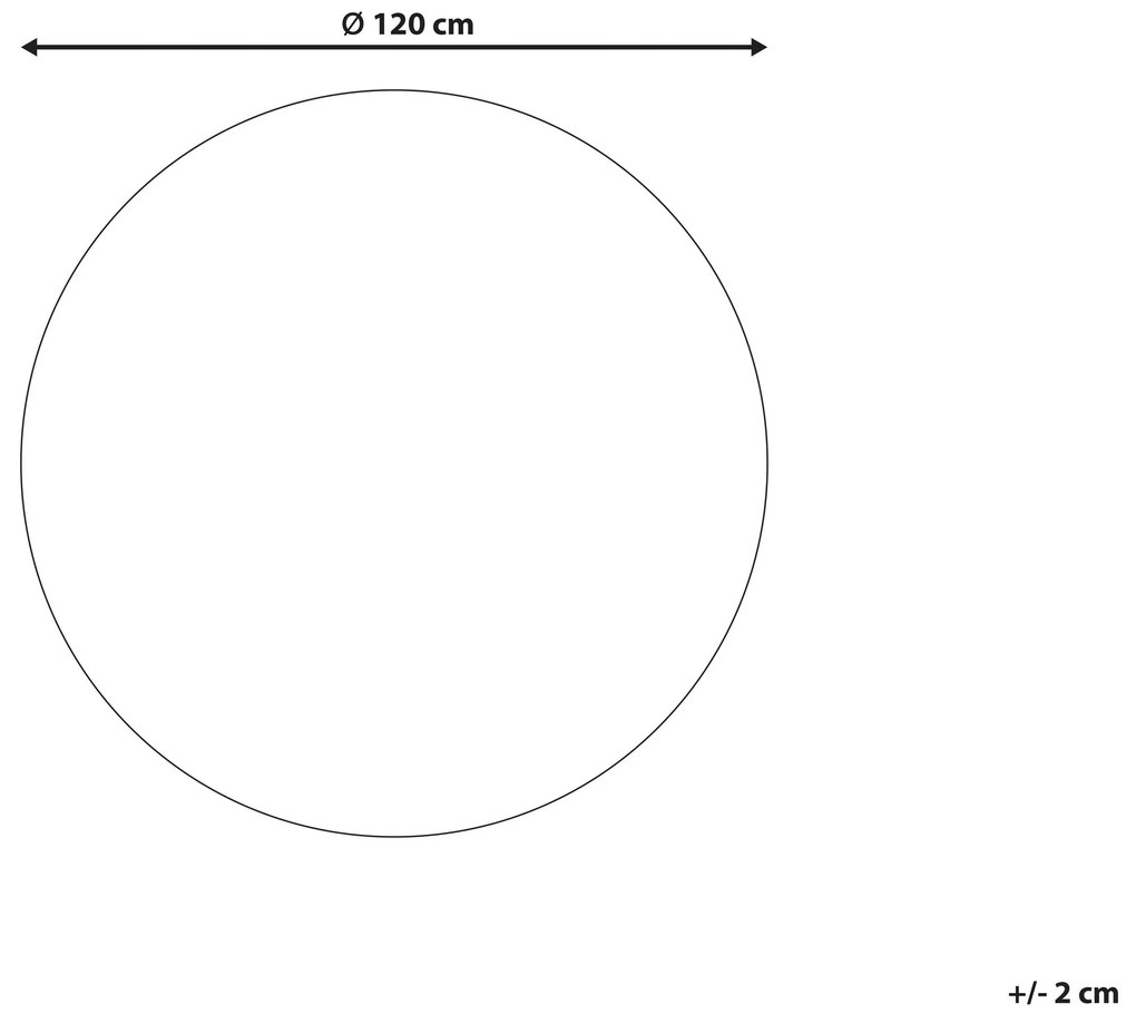 Okrúhly jutový koberec ⌀ 120 cm béžový MENEMEN Beliani