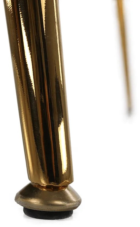 Lavica v štýle Art-deco, béžová Velvet látka/gold chróm-zlatý, NOBLIN
