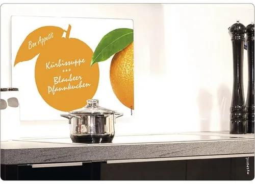 Obkladový panel do kuchyne mySPOTTI memo Pomeranč 41x59 cm
