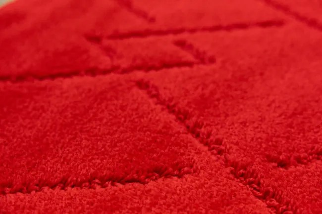 Kúpeľňový koberček Moreno Red červený, kosoštvorce