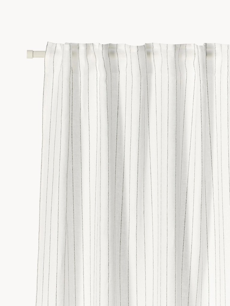 Priehľadné závesy so skrytými pútkami Birch, 2 ks, Š 130 cm