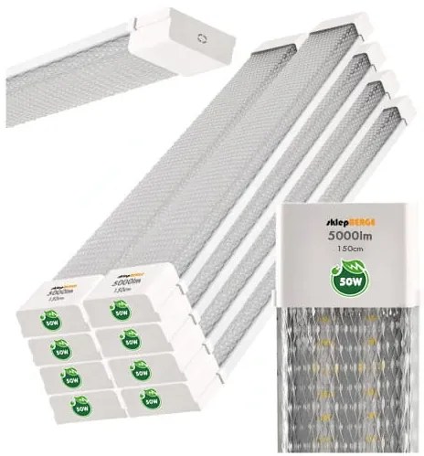 BERGE 8x LED panel SATURN 150cm 50W neutrálna biela