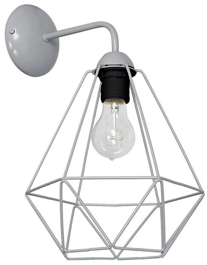 Nástenné svietidlo BASKET 1xE27/60W/230V šedá