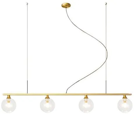 Toolight Toolight, Závesná lampa Zlaté sklenené gule 4ks APP675-4CP, OSW-06200