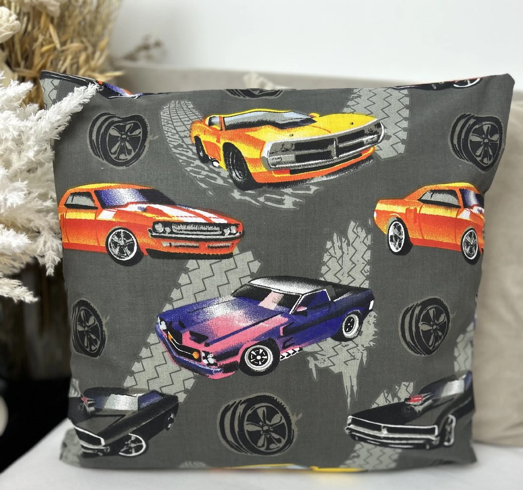 INTERMEDIC SK Obliečka na vankúš Športové autá 40x40cm