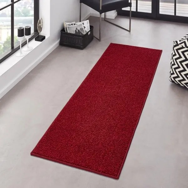 Hanse Home, Kusový koberec Pure 102616 Red, 80x200, červená, kancelária
