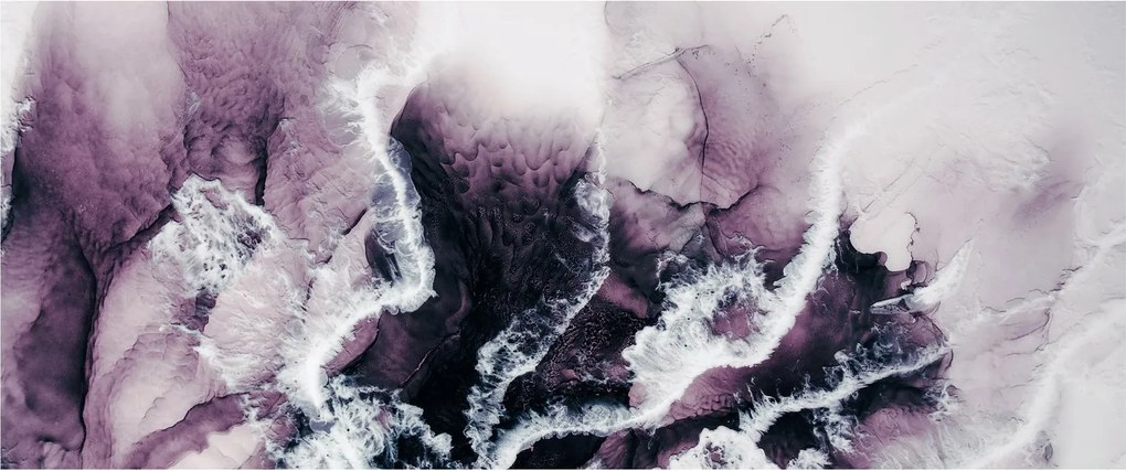 Obraz - Fialový mramor N⁰2 (120x50 cm)