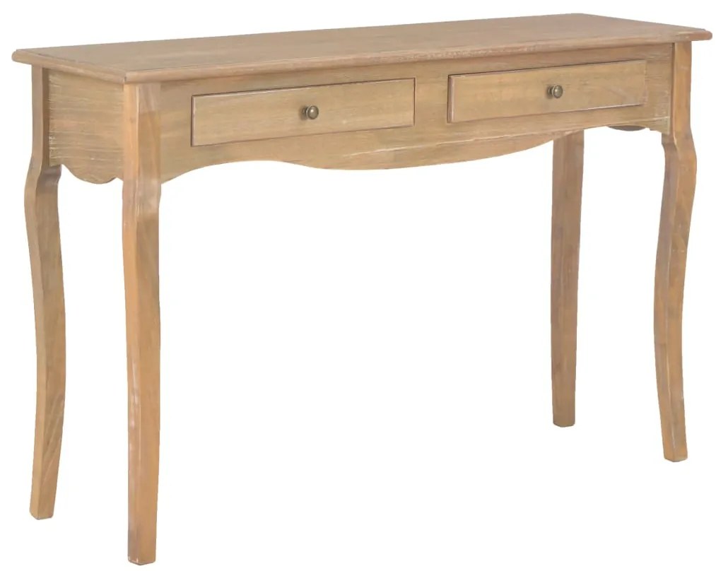 vidaXL Konzolový stolík s 2 zásuvkami 120x35x76 cm masívne borovicové drevo
