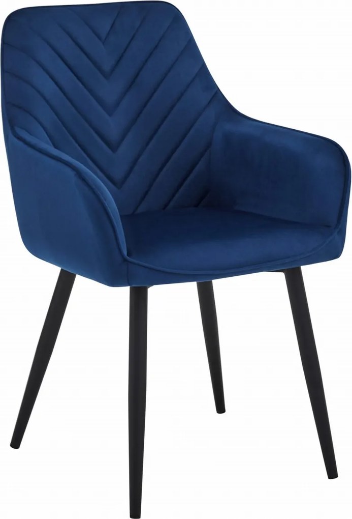 AKCIA Jedálenské kreslo NANA VELVET, modré II. akosť