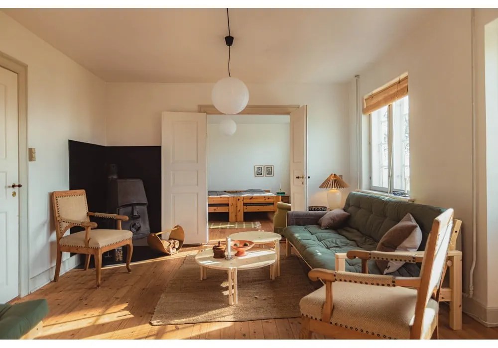 Čierno-antracitová rozkladacia pohovka 205 cm Knob – Karup Design