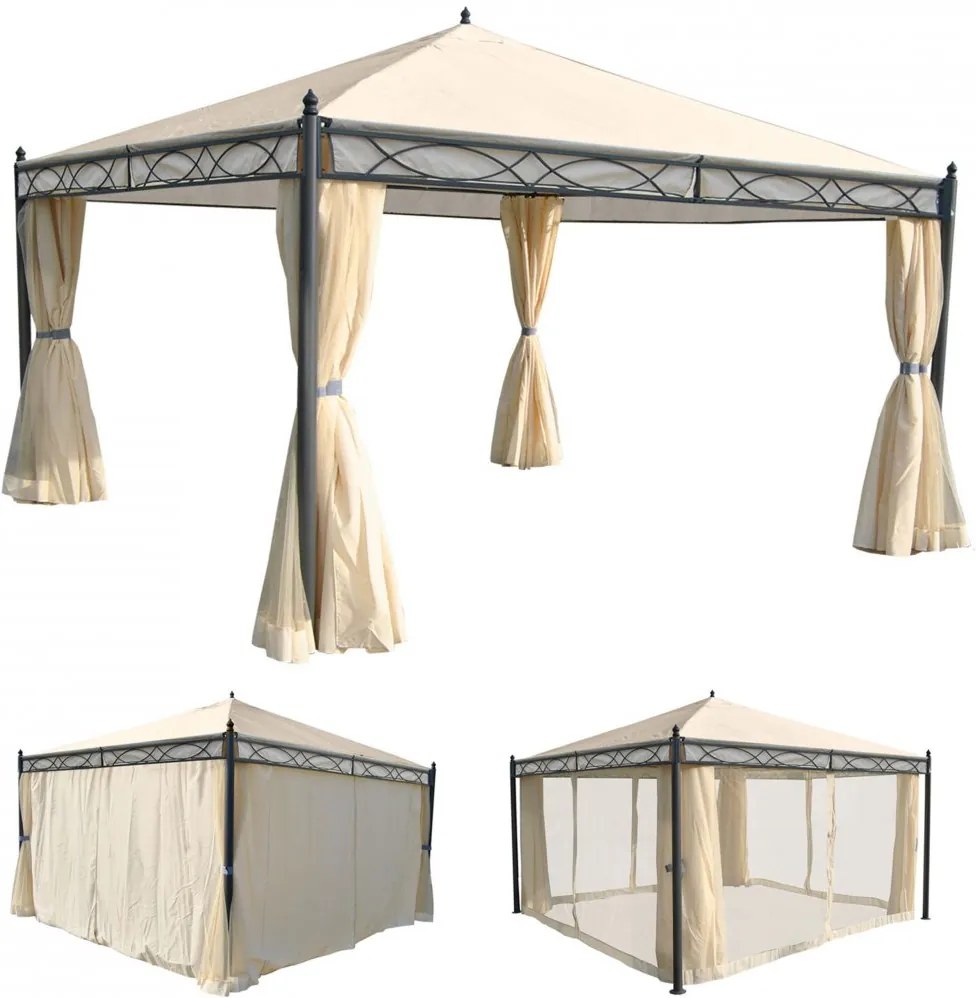 Pergola s boční stěnou 4x4 m WH5135 Dekorhome