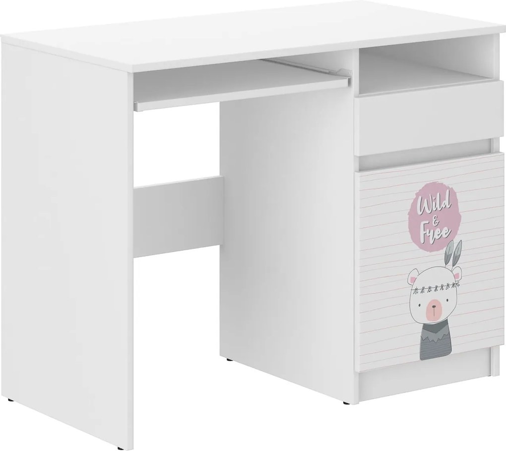 Wooden Toys Detský písací stôl N-35 MEDVEDÍK INDIÁN